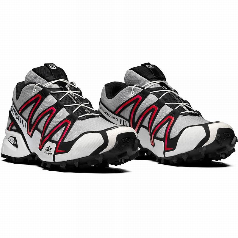 Men's Salomon SPEEDCROSS 3 Trail Running Shoes Grey / Black | US-NDMC215