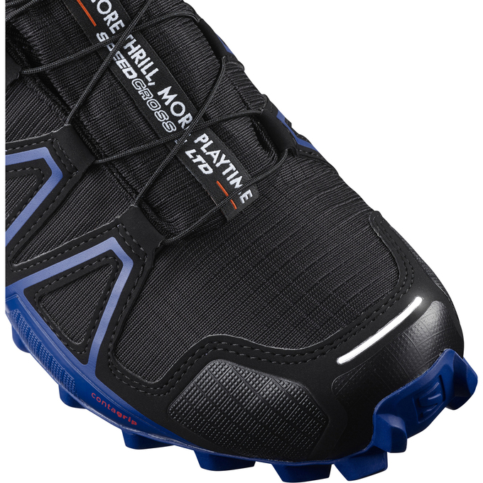 Men's Salomon SPEEDCROSS 4 GTX LTD Trail Running Shoes Black / Navy / Orange | US-VTQW420