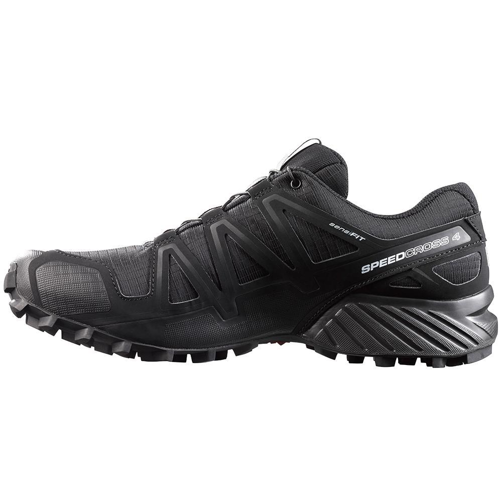 Men's Salomon SPEEDCROSS 4 Running Shoes Black | US-QBFJ642