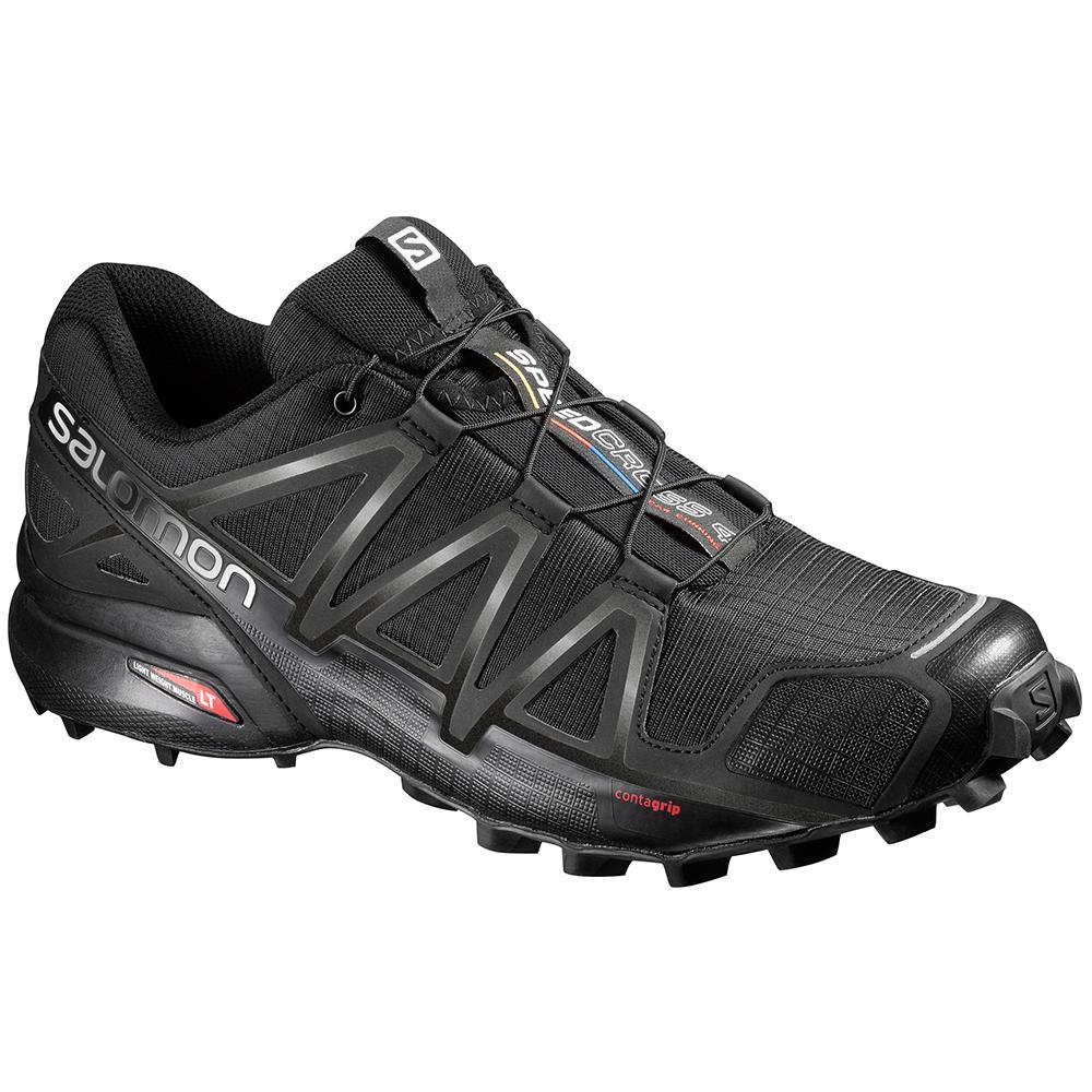 Men's Salomon SPEEDCROSS 4 Running Shoes Black | US-QBFJ642