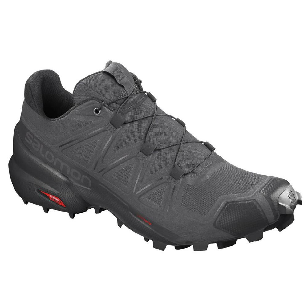 Men's Salomon SPEEDCROSS 5 Trail Running Shoes Black | US-JHRF451