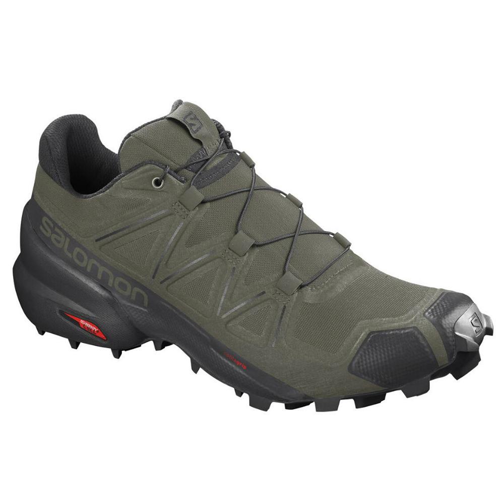 Men's Salomon SPEEDCROSS 5 Trail Running Shoes Olive | US-NAHO527