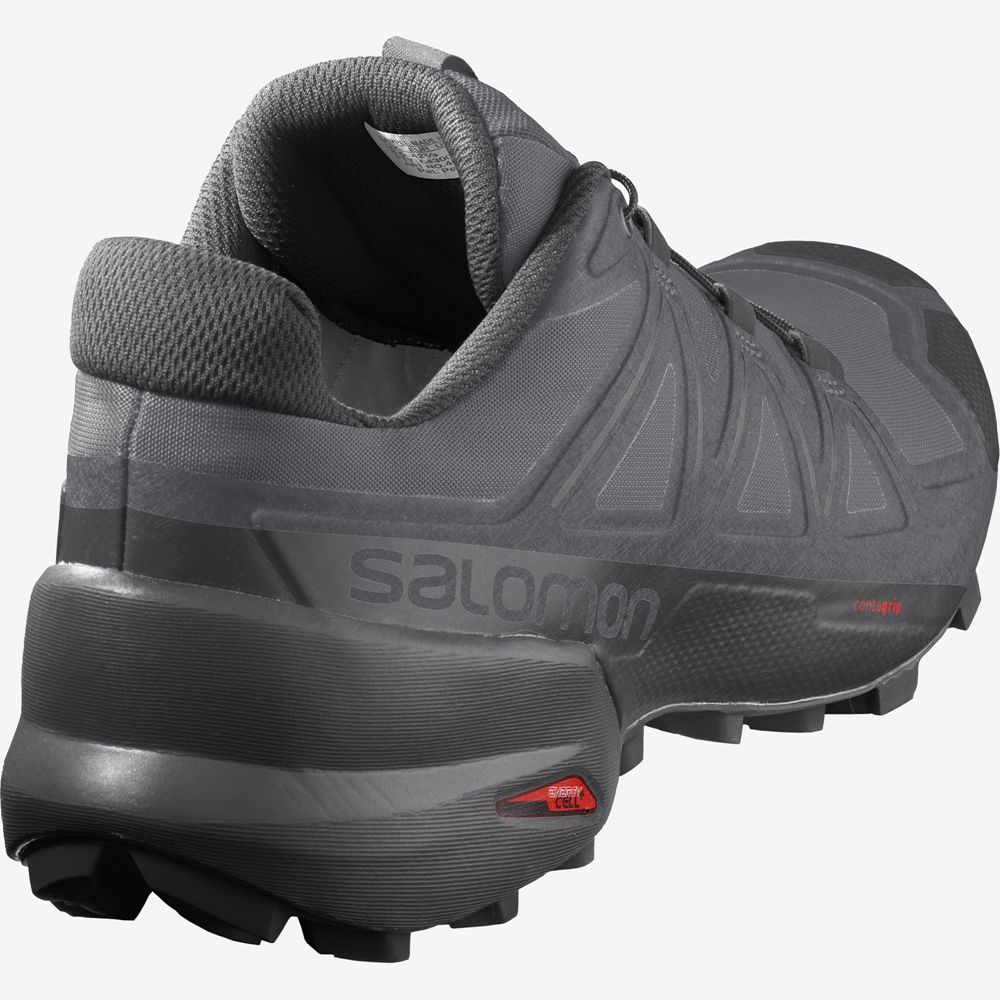 Men's Salomon SPEEDCROSS 5 Trail Running Shoes Grey | US-TQDG925