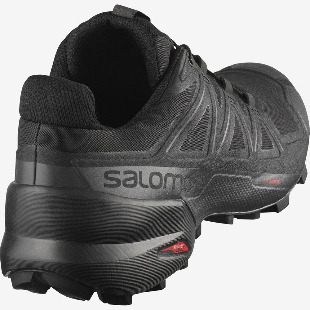 Men's Salomon SPEEDCROSS 5 Trail Running Shoes Black | US-TQDI962