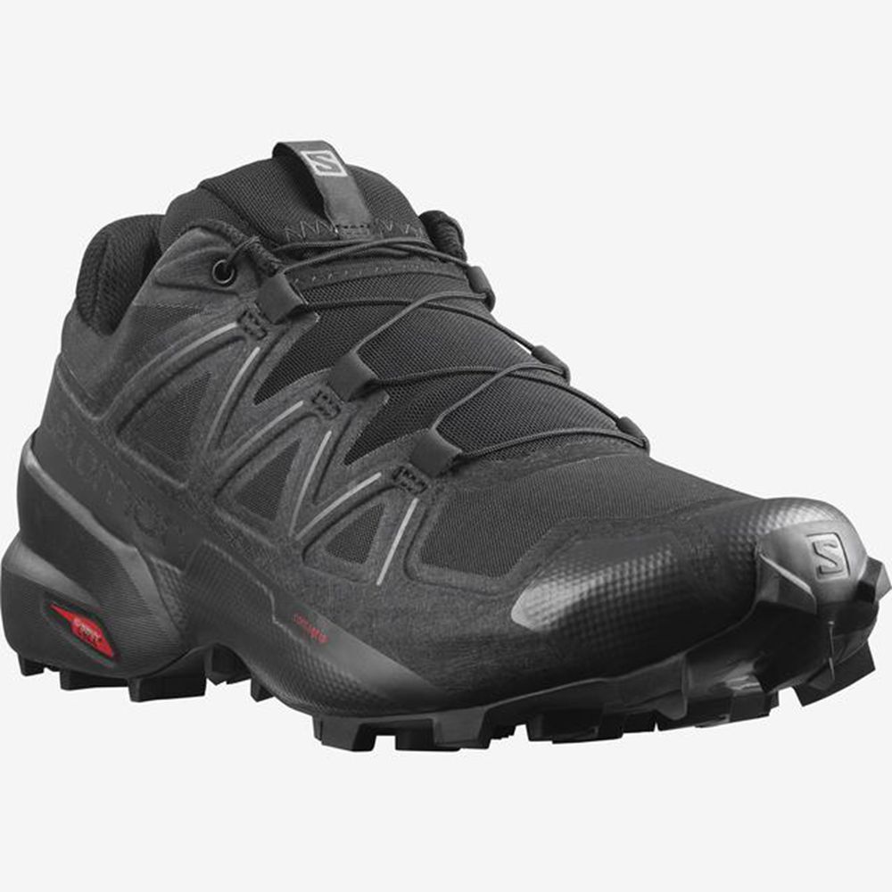 Men's Salomon SPEEDCROSS 5 Trail Running Shoes Black | US-TQDI962