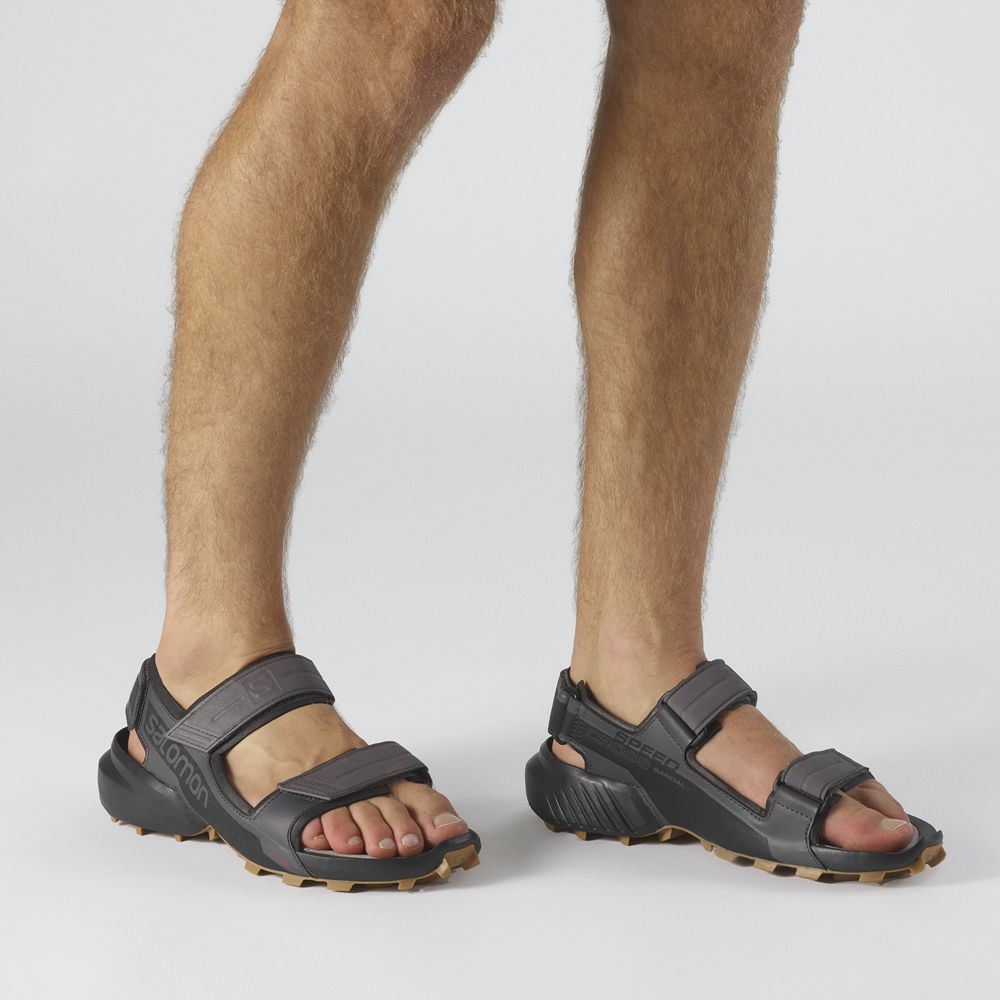 Men's Salomon SPEEDCROSS Sandals Black | US-WUGP291