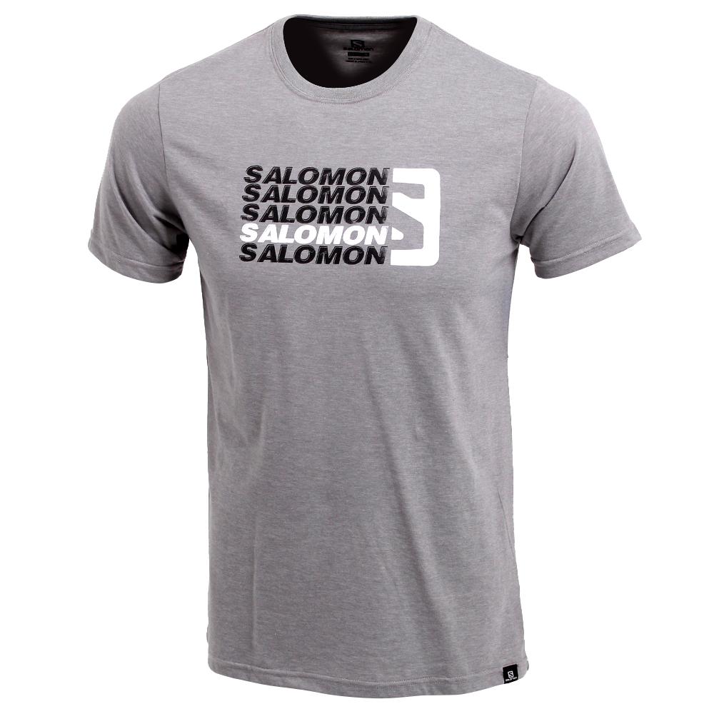 Men\'s Salomon STANDOUT SS M T Shirts Grey | US-LJPD253