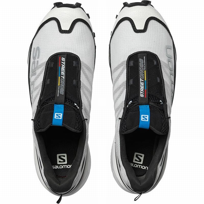 Men's Salomon STREETCROSS Trail Running Shoes White / Black | US-JFHA580