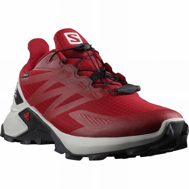 Men's Salomon SUPERCROSS BLAST GTX Trail Running Shoes Red | US-LOYR724