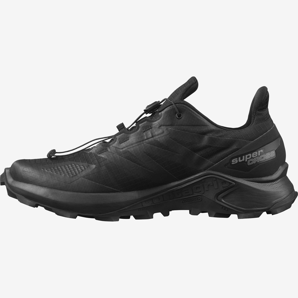 Men's Salomon SUPERCROSS BLAST GTX Trail Running Shoes Black | US-VXNW253