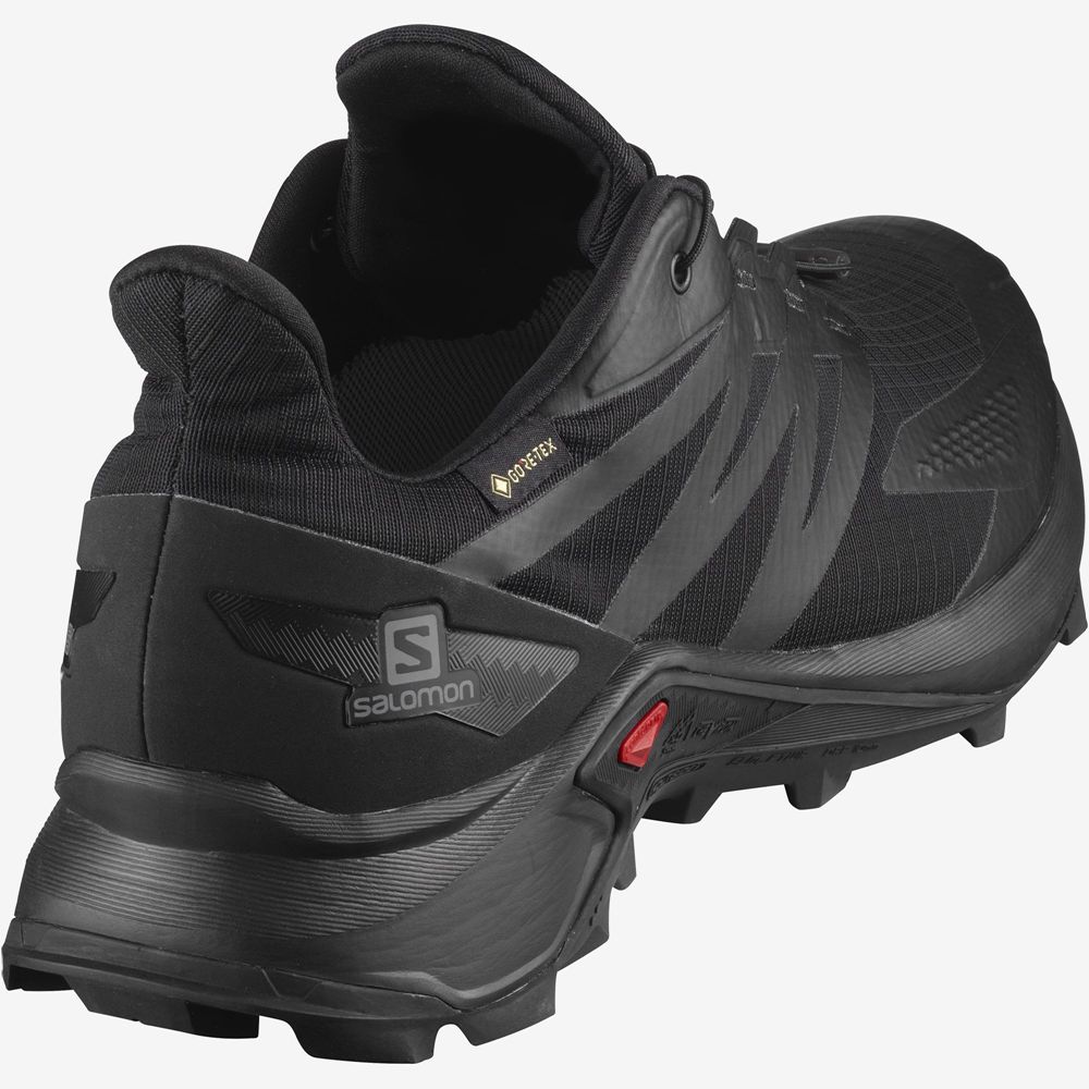 Men's Salomon SUPERCROSS BLAST GTX Trail Running Shoes Black | US-VXNW253