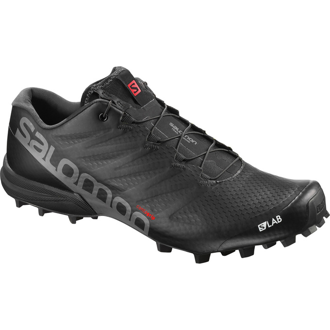 Men\'s Salomon S/LAB SPEED 2 Trail Running Shoes Black | US-EOFR198