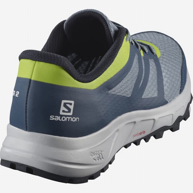 Men's Salomon TRAILSTER 2 Trail Running Shoes Blue Grey / Navy | US-MLPO286