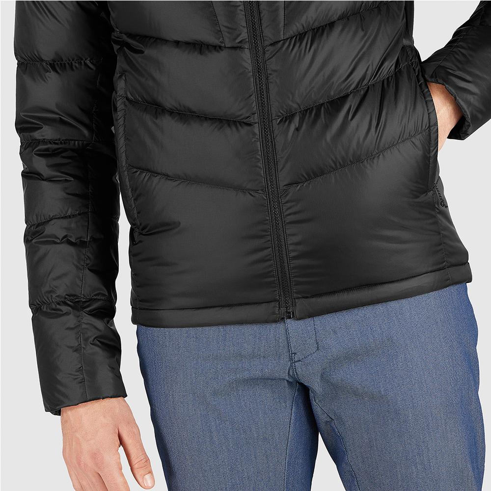 Men's Salomon TRANSITION DOWN JKT M Jackets Black | US-ZNVF789