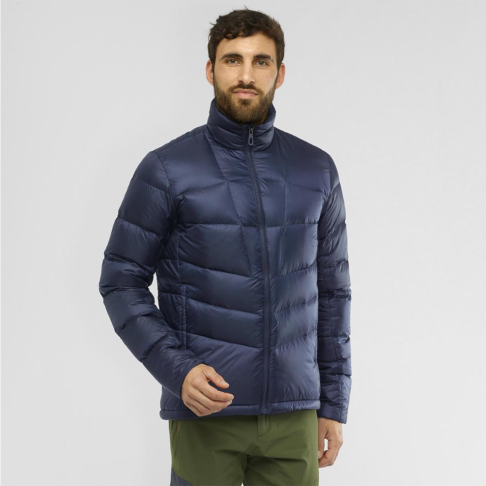 Men's Salomon TRANSITION DOWN M Jackets Navy | US-RXNT791