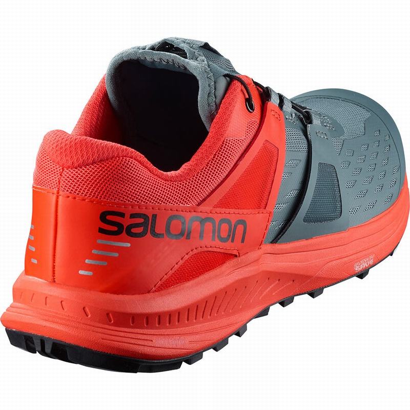 Men's Salomon ULTRA /PRO Trail Running Shoes Grey / Orange | US-NYFA476