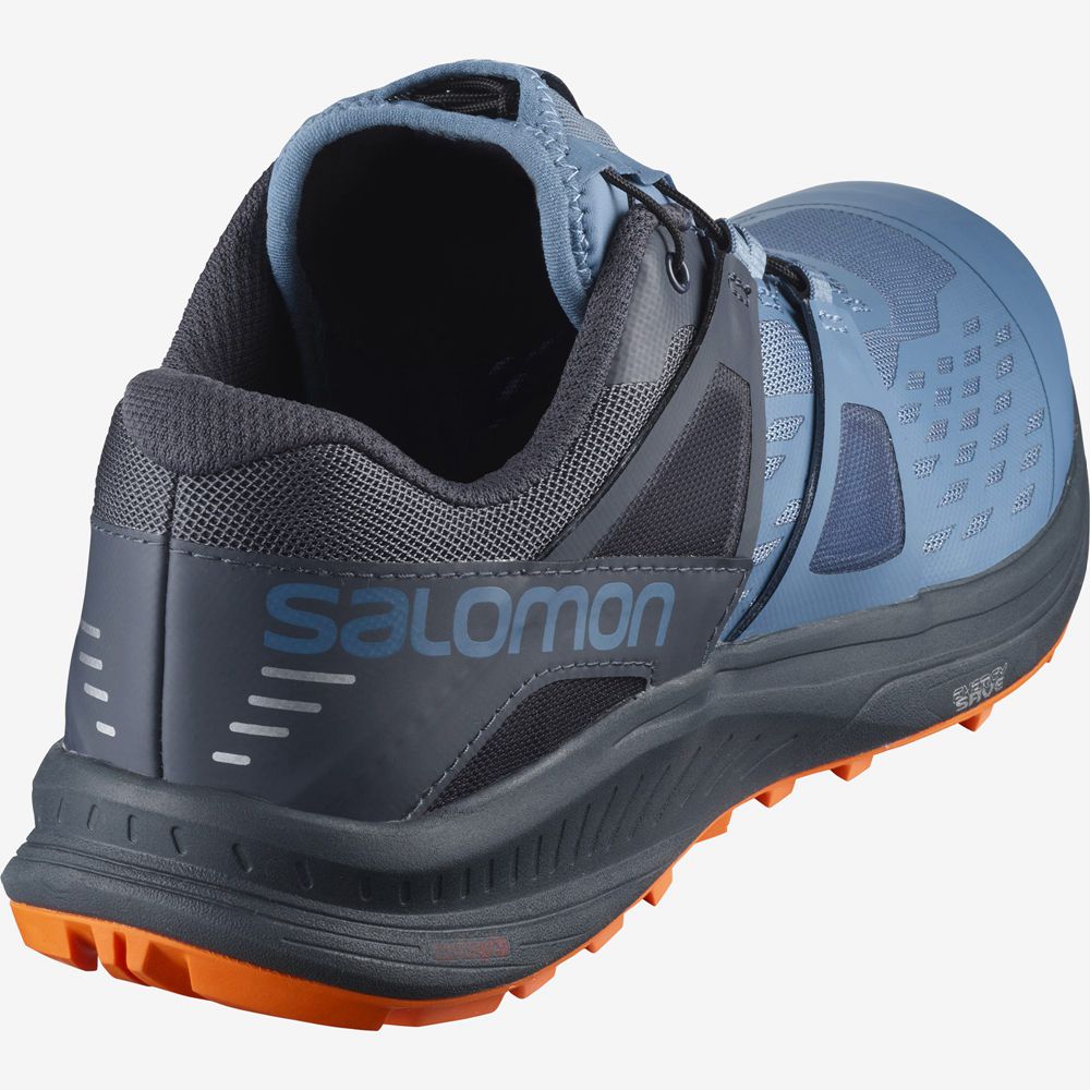 Men's Salomon ULTRA /PRO Trail Running Shoes Blue / Black | US-UODQ903