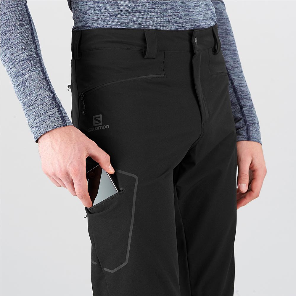 Men's Salomon WAYFARER AS STRAIGHT M Pants Black | US-SANU057