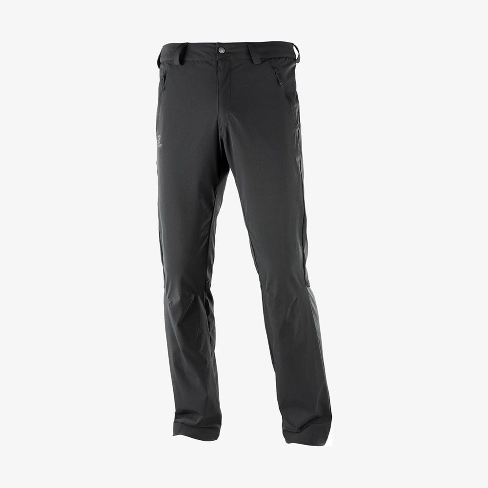 Men\'s Salomon WAYFARER STRAIGHT LT Pants Black | US-DEVL894