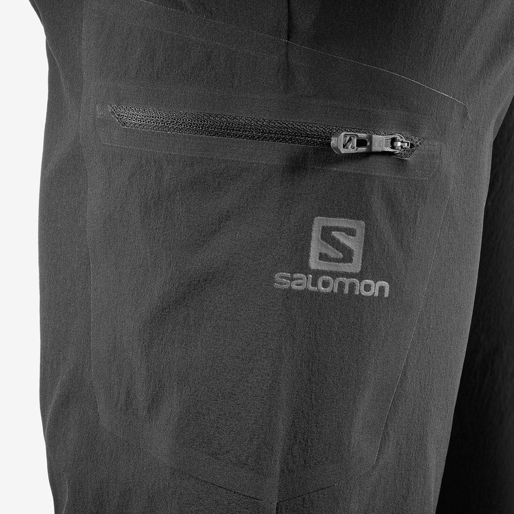 Men's Salomon WAYFARER STRAIGHT Pants Black | US-BOLW914