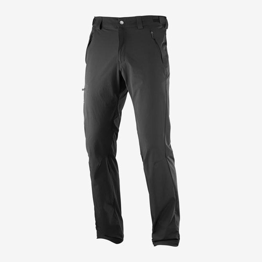 Men's Salomon WAYFARER STRAIGHT Pants Black | US-BOLW914