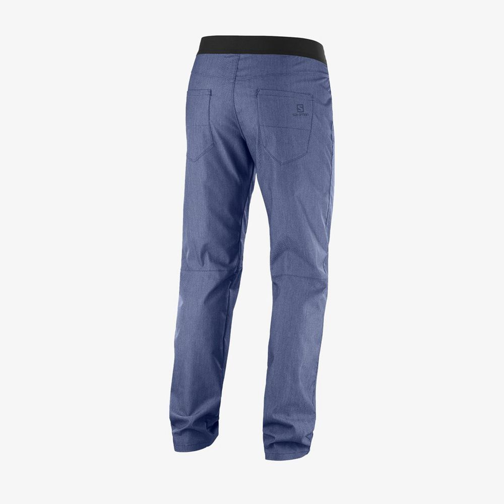 Men's Salomon WAYFARER TAPERED DENIM Pants Indigo | US-REHM249