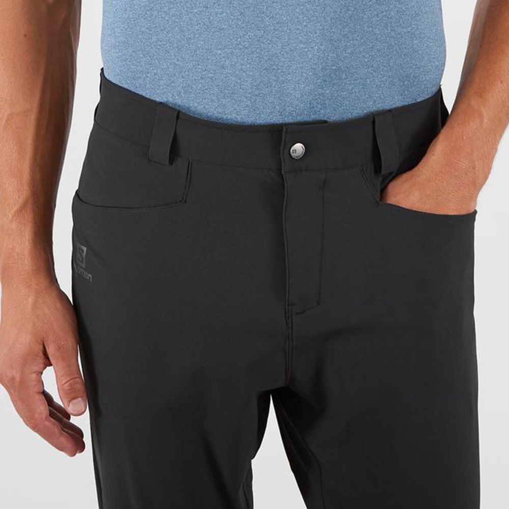 Men's Salomon WAYFARER TAPERED Pants Black | US-YJQL215