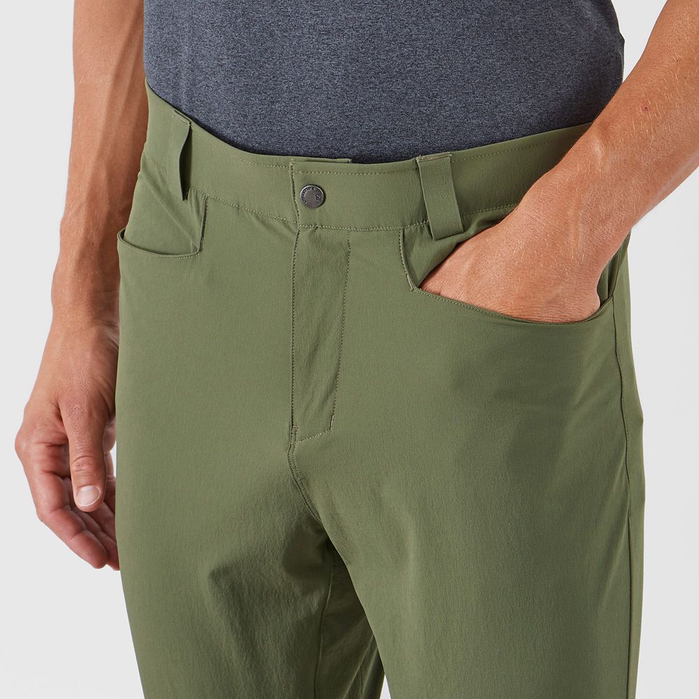 Men's Salomon WAYFARER TAPERED Pants Olive | US-CXRA975