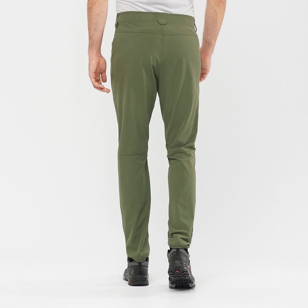 Men's Salomon WAYFARER TAPERED Pants Olive | US-CXRA975