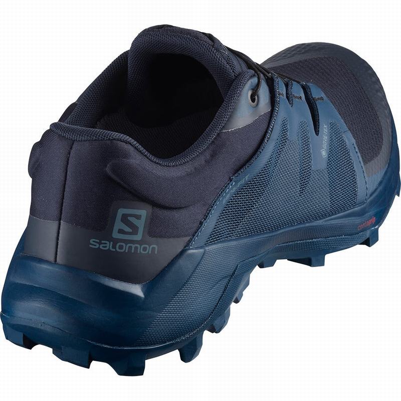 Men's Salomon WILDCROSS GTX Trail Running Shoes Navy | US-FVXC270