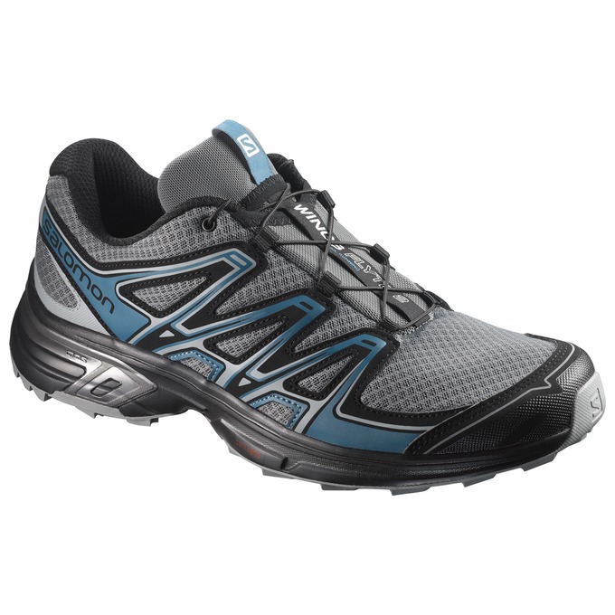 Men\'s Salomon WINGS FLYTE 2 Trail Running Shoes Silver / Black | US-UWLY581