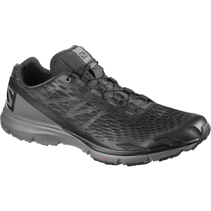 Men\'s Salomon XA AMPHIB Running Shoes Black | US-URMH617