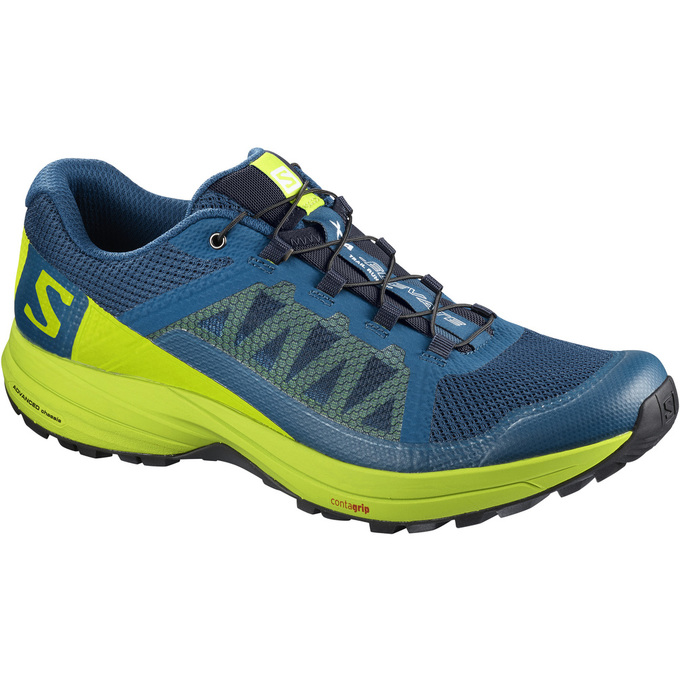 Men\'s Salomon XA ELEVATE Trail Running Shoes Blue / Green | US-BRUN624