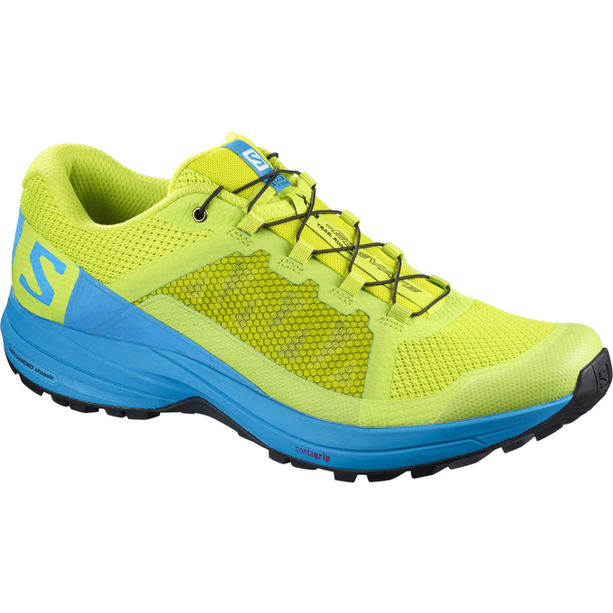 Men\'s Salomon XA ELEVATE Trail Running Shoes Yellow / Blue | US-XYWM945