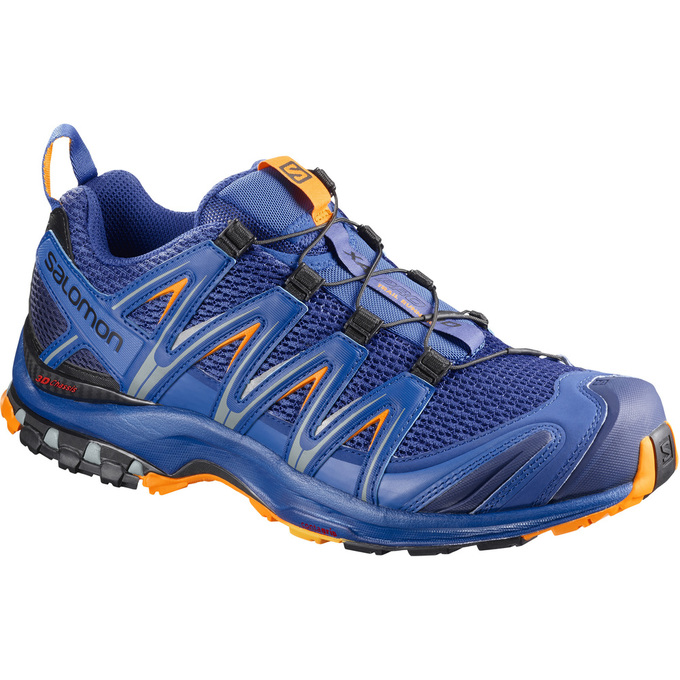 Men\'s Salomon XA PRO 3D Trail Running Shoes Deep Blue | US-KCEQ832