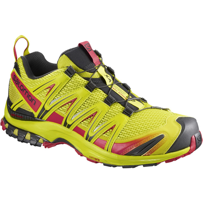 Men\'s Salomon XA PRO 3D Trail Running Shoes Yellow | US-QGMP921