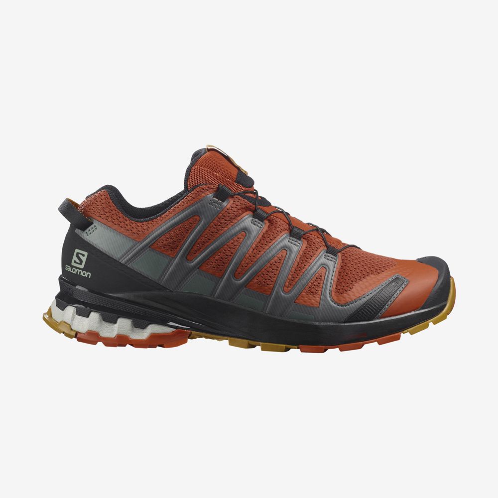 Men\'s Salomon XA PRO 3D V8 Trail Running Shoes Orange | US-BZDK780