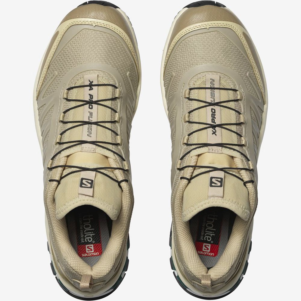 Men's Salomon XA-PRO FUSION ADVANCED Sneakers Khaki | US-SKRZ831