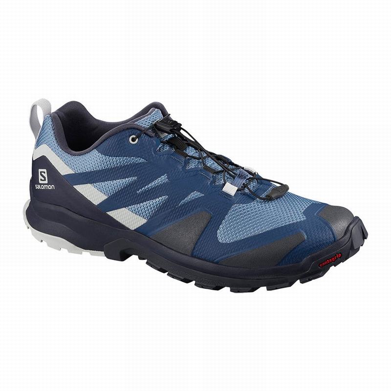 Men\'s Salomon XA ROGG Hiking Shoes Blue | US-NCWP167