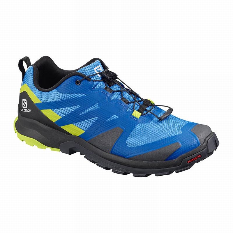 Men\'s Salomon XA ROGG Hiking Shoes Indigo / Black | US-VUQX691