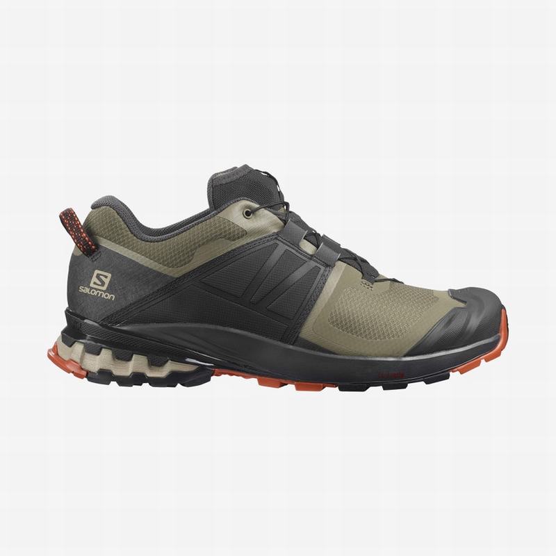 Men\'s Salomon XA WILD Trail Running Shoes Olive / Black | US-CLBM132