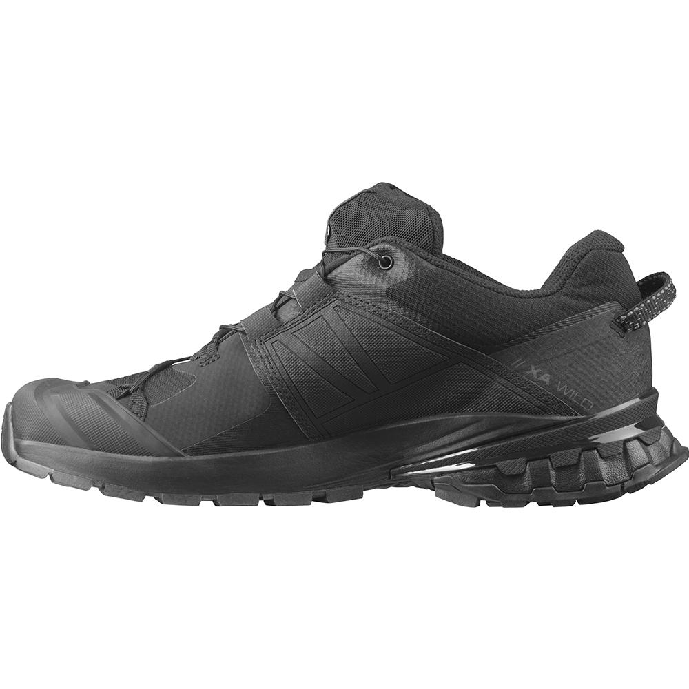 Men's Salomon XA WILD Trail Running Shoes Black | US-GWRJ406