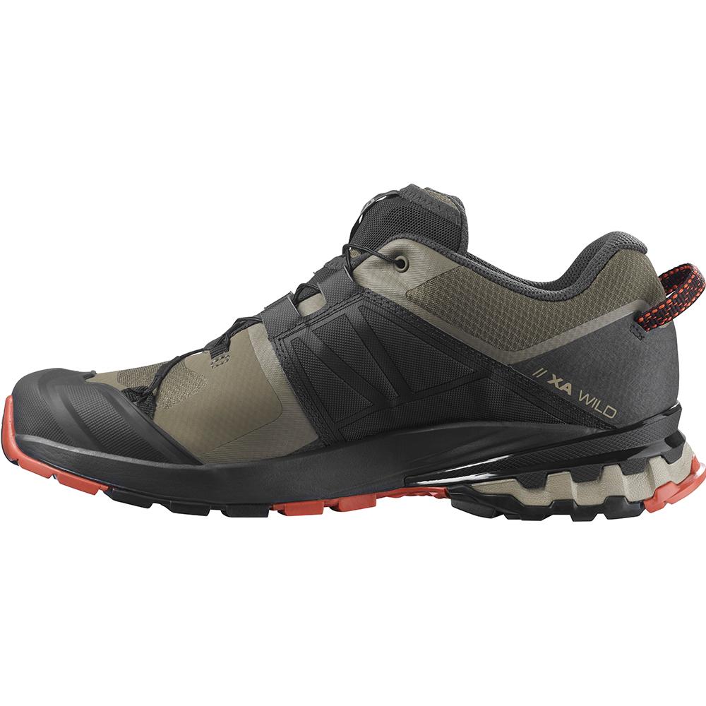 Men's Salomon XA WILD Trail Running Shoes Black | US-IWRG046