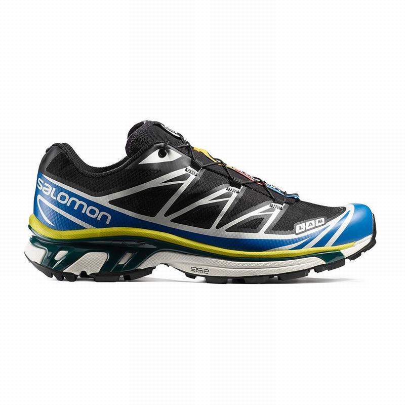 Men\'s Salomon XT-6 Trail Running Shoes Black / Blue | US-PBDR803