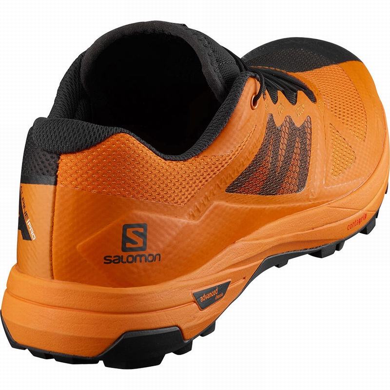 Men's Salomon X ALPINE /PRO Hiking Shoes Dark Grey / Orange | US-JRMI415