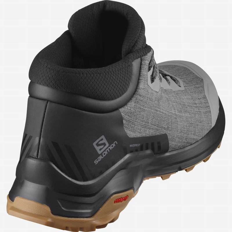 Men's Salomon X REVEAL CHUKKA CLIMASALOMON WATERPROOF Winter Boots Black | US-FPXZ718