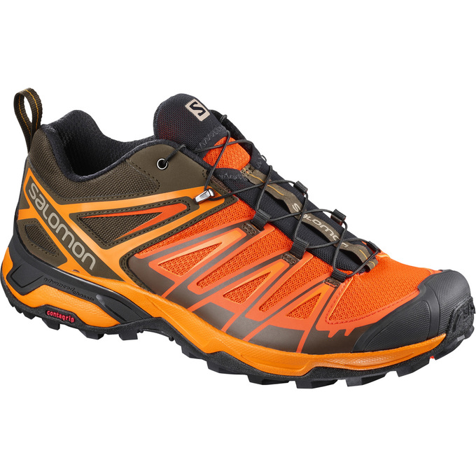 Men\'s Salomon X ULTRA 3 Hiking Shoes Orange / Black | US-DYCZ845