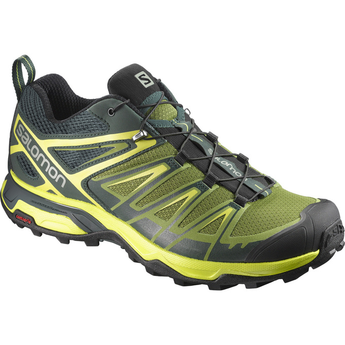 Men\'s Salomon X ULTRA 3 Hiking Shoes Yellow / Black | US-IWOK851