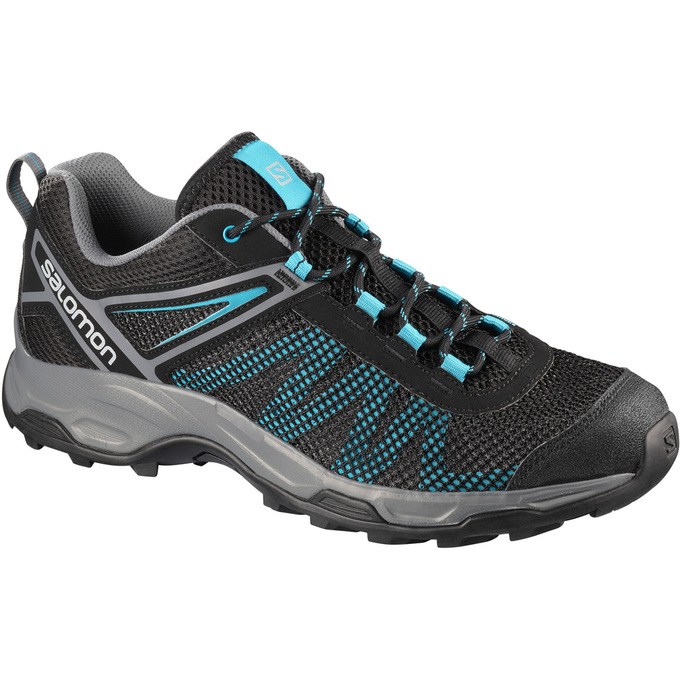 Men\'s Salomon X ULTRA MEHARI Running Shoes Black Blue | US-NHGZ580