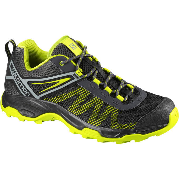 Men\'s Salomon X ULTRA MEHARI Running Shoes Black Yellow | US-QPRF820